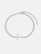 Eterna Cross Bracelet | Platinum 1