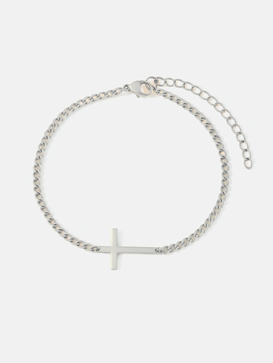Eterna Cross Bracelet | Platinum 1