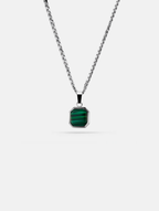 Malachio Necklace | Malachite Silver 1