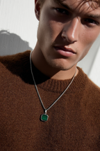 Malachio Necklace | Malachite Silver 4