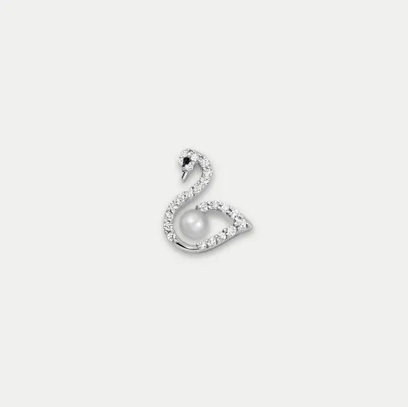 Baroque Pearl Swan Charm 1