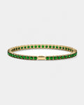 Square Tennis Bracelet | Emerald Green 18K Gold 1