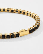 Square Tennis Bracelet | Onyx Black 18K Gold 4