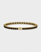 Square Tennis Bracelet | Onyx Black 18K Gold 1