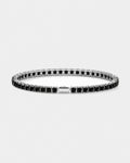 Square Tennis Bracelet | Onyx Black Silver 1