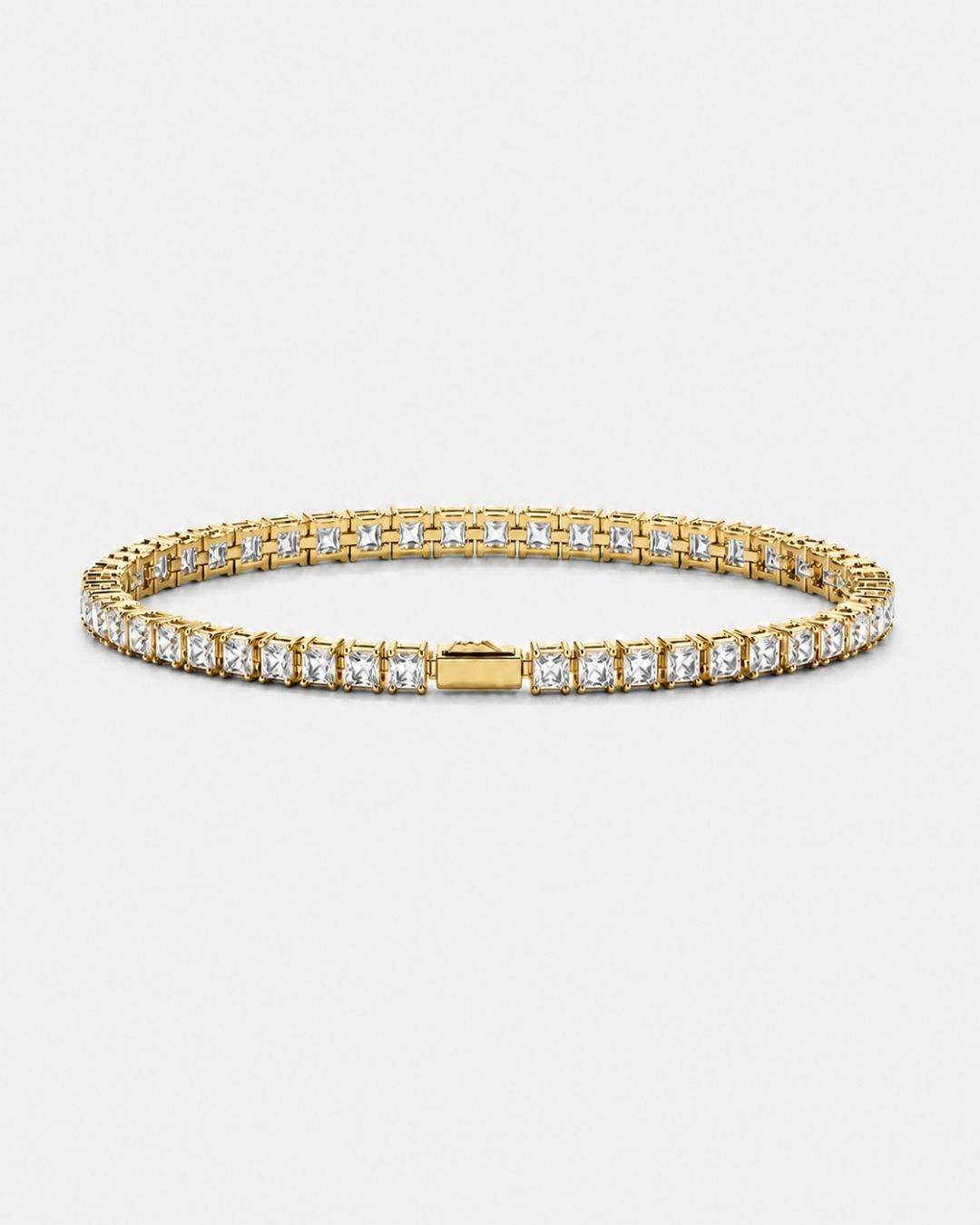 Square Tennis Bracelet | Quartz 18K Gold 1