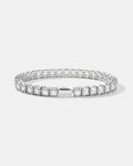 Square Tennis Bracelet 5mm | Quartz Silver 1