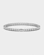 Square Tennis Bracelet | Quartz Silver 1