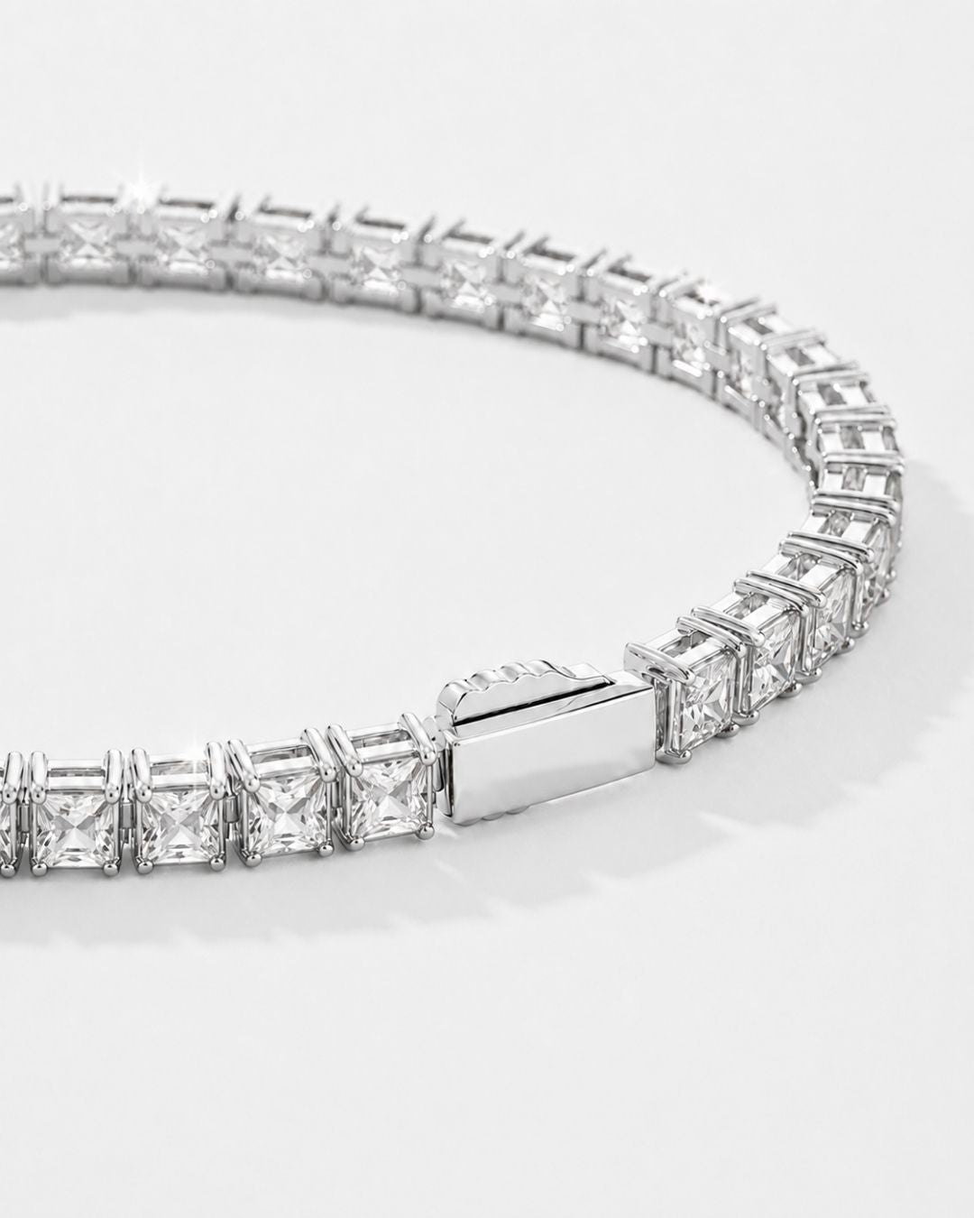 Square Tennis Bracelet | Quartz Silver 4