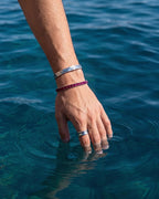 Square Tennis Bracelet | Ruby Red Silver 4