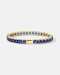 Square Tennis Bracelet 5mm | Sapphire Blue 18K Gold 1