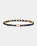 Square Tennis Bracelet | Sapphire Blue 18K Gold 1