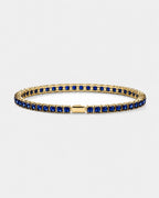 Square Tennis Bracelet | Sapphire Blue 18K Gold 1
