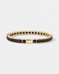 Square Tennis Bracelet 5mm | Onyx Black 18K Gold 1