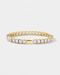 Square Tennis Bracelet 5mm | Quartz 18K Gold 1