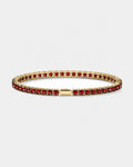 Square Tennis Bracelet | Ruby Red 18K Gold 1