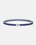 Square Tennis Bracelet | Sapphire Blue Silver 1