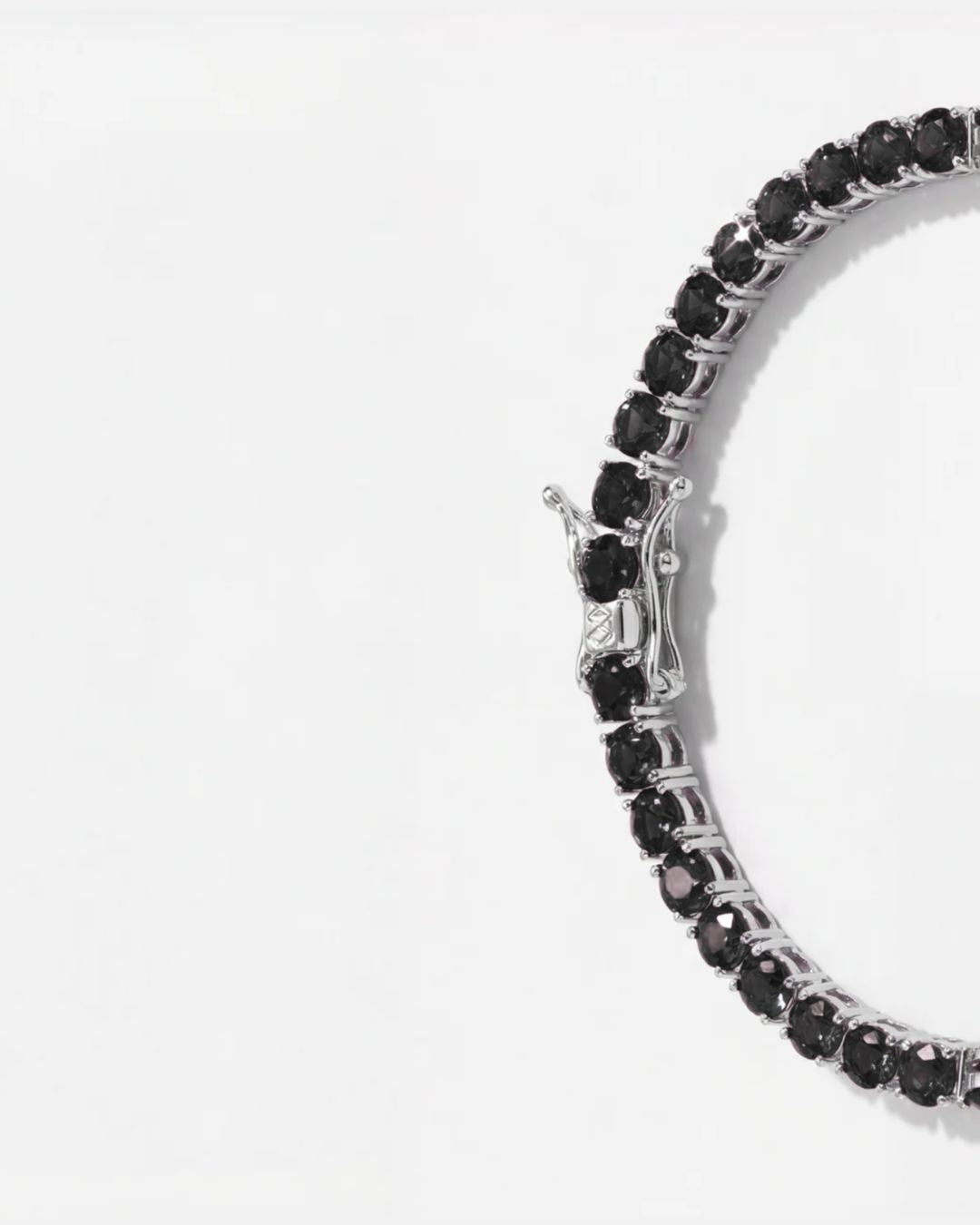 Reserva Tennis Bracelet | Onyx Black Silver 4