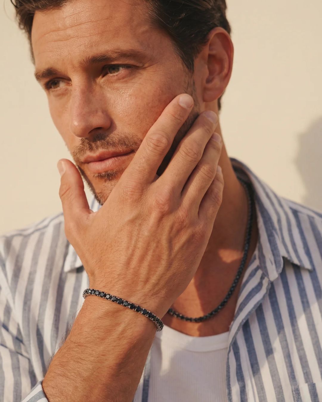Reserva Tennis Bracelet | Onyx Black Silver 5