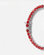 Reserva Tennis Bracelet | Ruby Red Silver 5