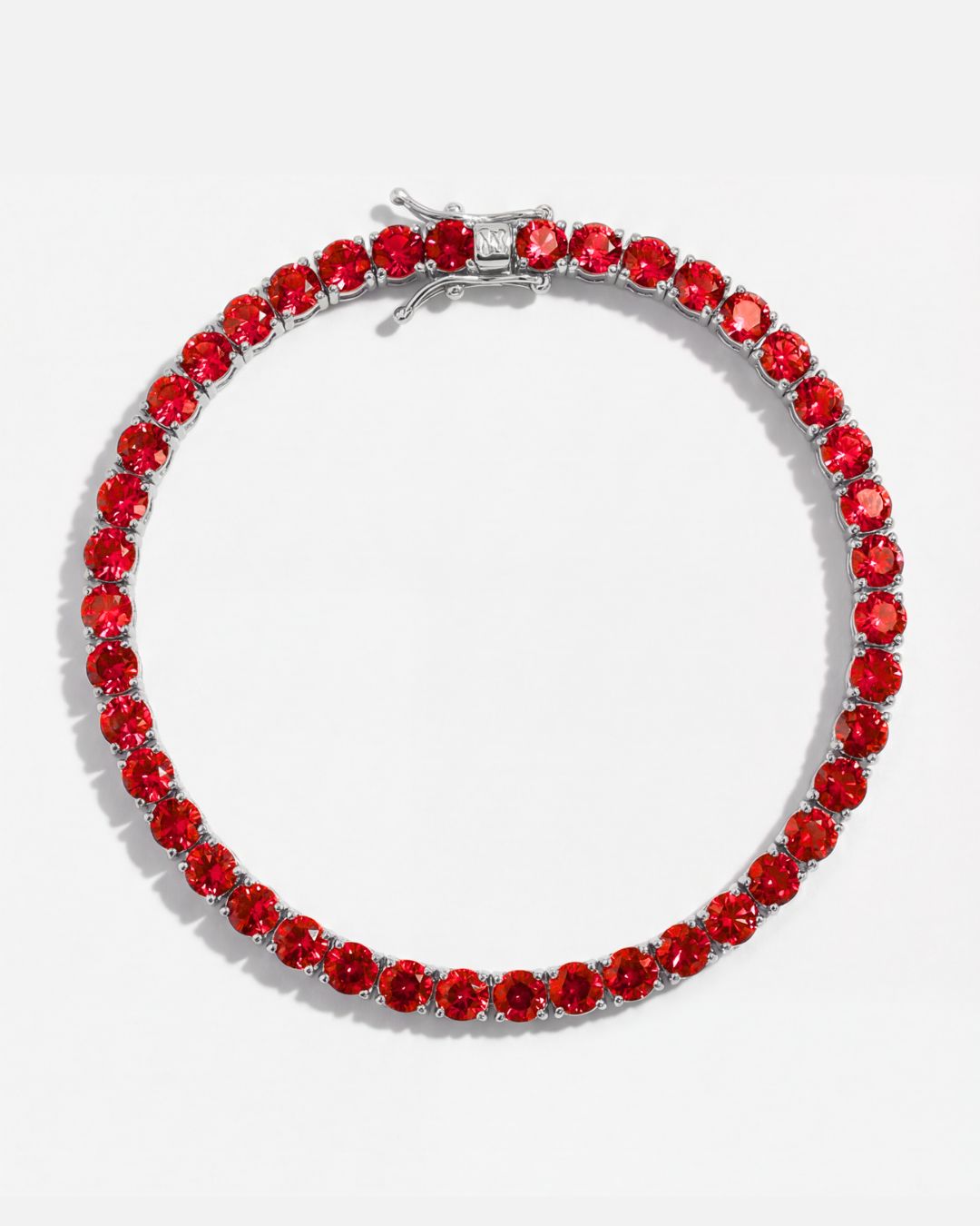 Reserva Tennis Bracelet | Ruby Red Silver 6