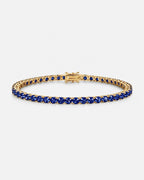 Reserva Tennis Bracelet | Sapphire Blue 14K Gold 1
