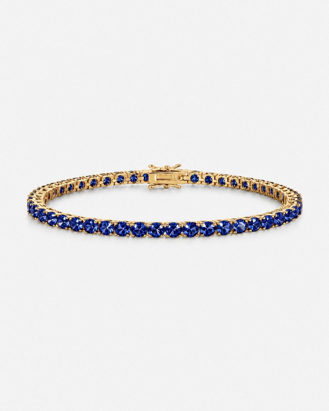 Reserva Tennis Bracelet | Sapphire Blue 14K Gold 1