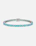 Reserva Tennis Bracelet | Aquamarine Blue Silver 1