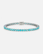 Reserva Tennis Bracelet | Aquamarine Blue Silver 1