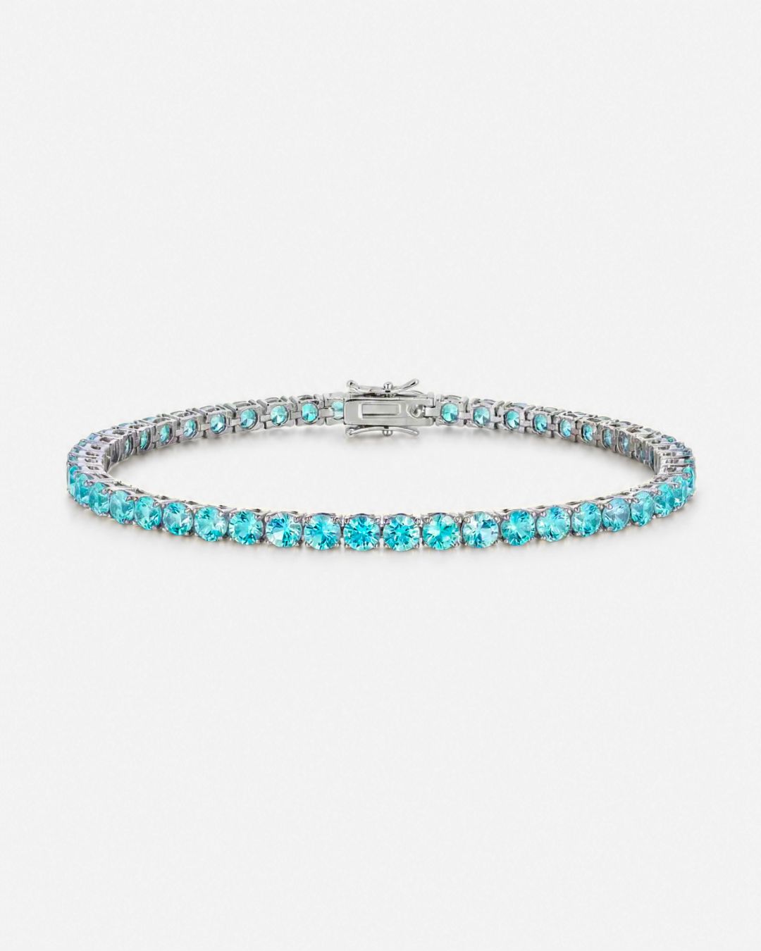 Reserva Tennis Bracelet | Aquamarine Blue Silver 1