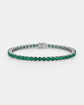 Tennis Bracelet | Emerald Green Silver 1