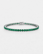 Tennis Bracelet | Emerald Green Silver 1