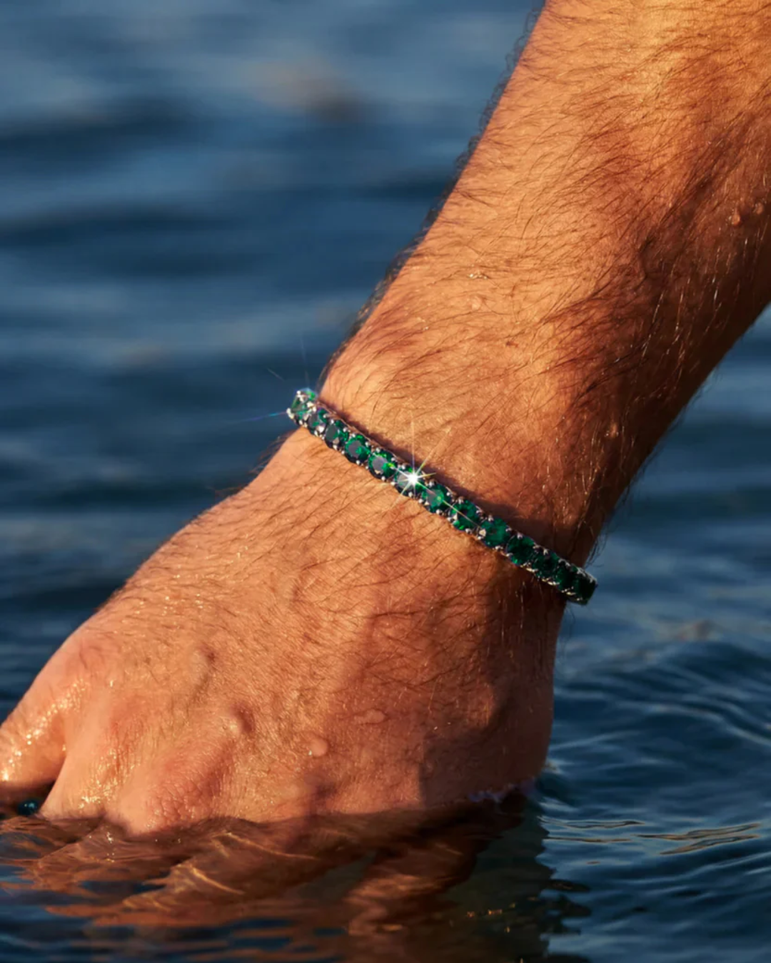 Tennis Bracelet | Emerald Green Silver 6