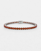 Tennis Bracelet | Ruby Red Silver 1