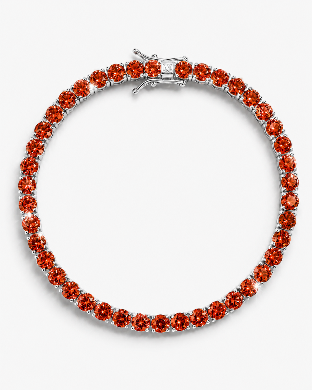 Tennis Bracelet | Ruby Red Silver 7