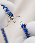 Tennis Bracelet | Sapphire Blue Silver 3