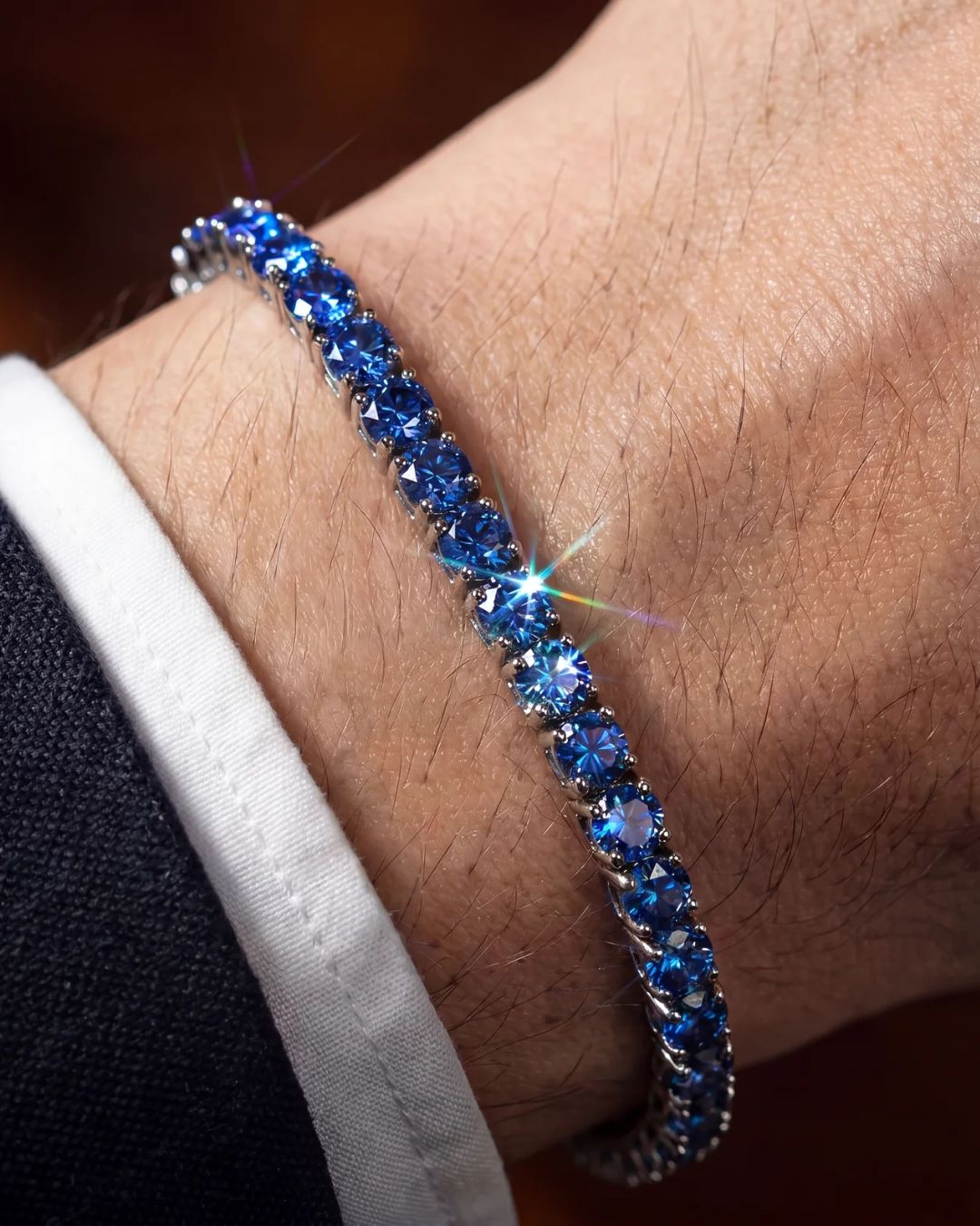 Reserva Tennis Bracelet | Sapphire Blue Silver 2