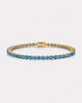 Tennis Bracelet | Aquamarine Blue 14K Gold 1