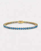 Tennis Bracelet | Aquamarine Blue 14K Gold 1