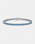 Tennis Bracelet | Aquamarine Blue Silver 1