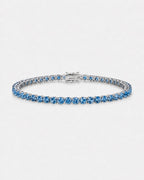 Tennis Bracelet | Aquamarine Blue Silver 1