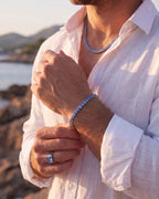 Tennis Necklace | Aquamarine Blue Silver 2