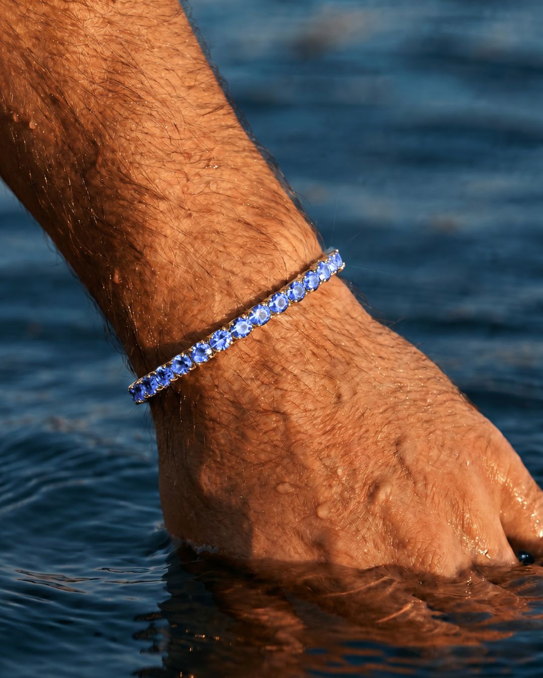 Tennis Bracelet | Aquamarine Blue Silver 2