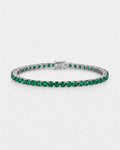 Reserva Tennis Bracelet | Emerald Green Silver 1