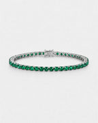 Reserva Tennis Bracelet | Emerald Green Silver 1