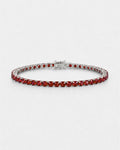 Reserva Tennis Bracelet | Ruby Red Silver 1