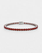 Reserva Tennis Bracelet | Ruby Red Silver 1