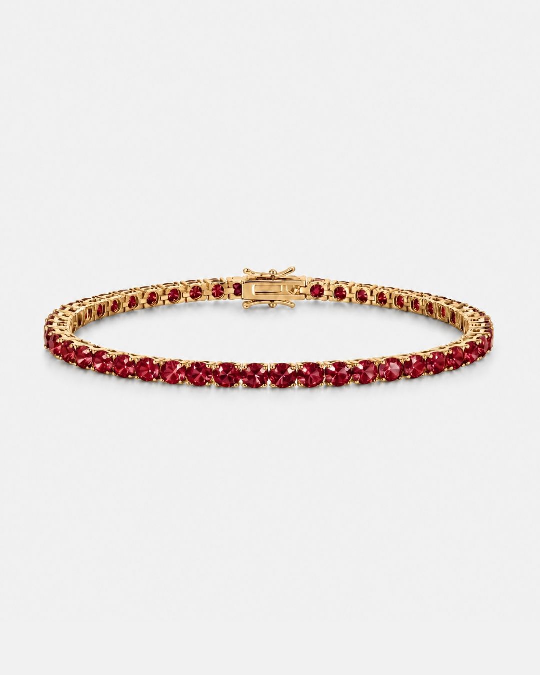 Reserva Tennis Bracelet | Ruby Red 14K Gold 1