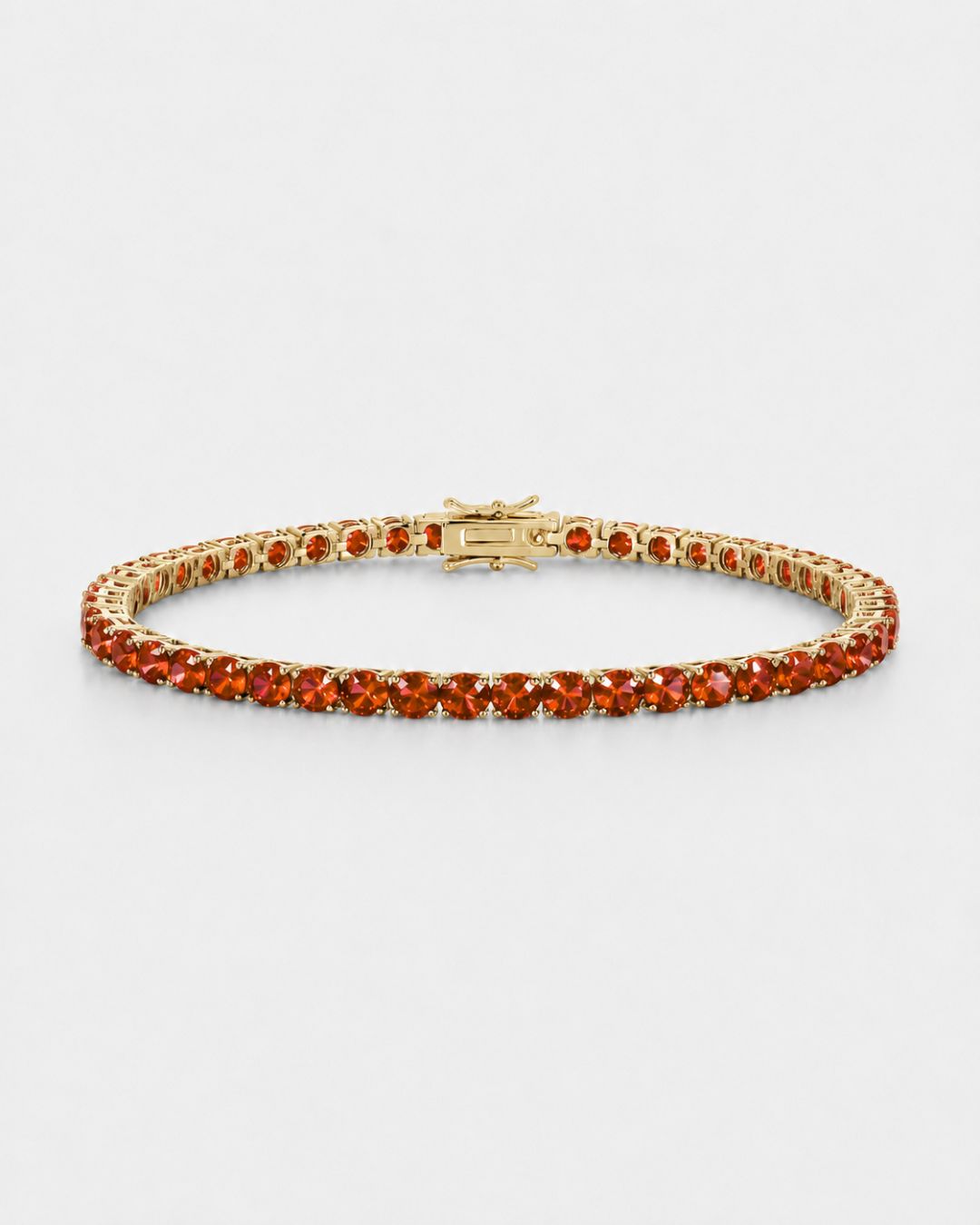 Tennis Bracelet | Ruby Red 14K Gold 1