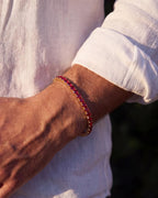 Tennis Bracelet | Ruby Red 14K Gold 7